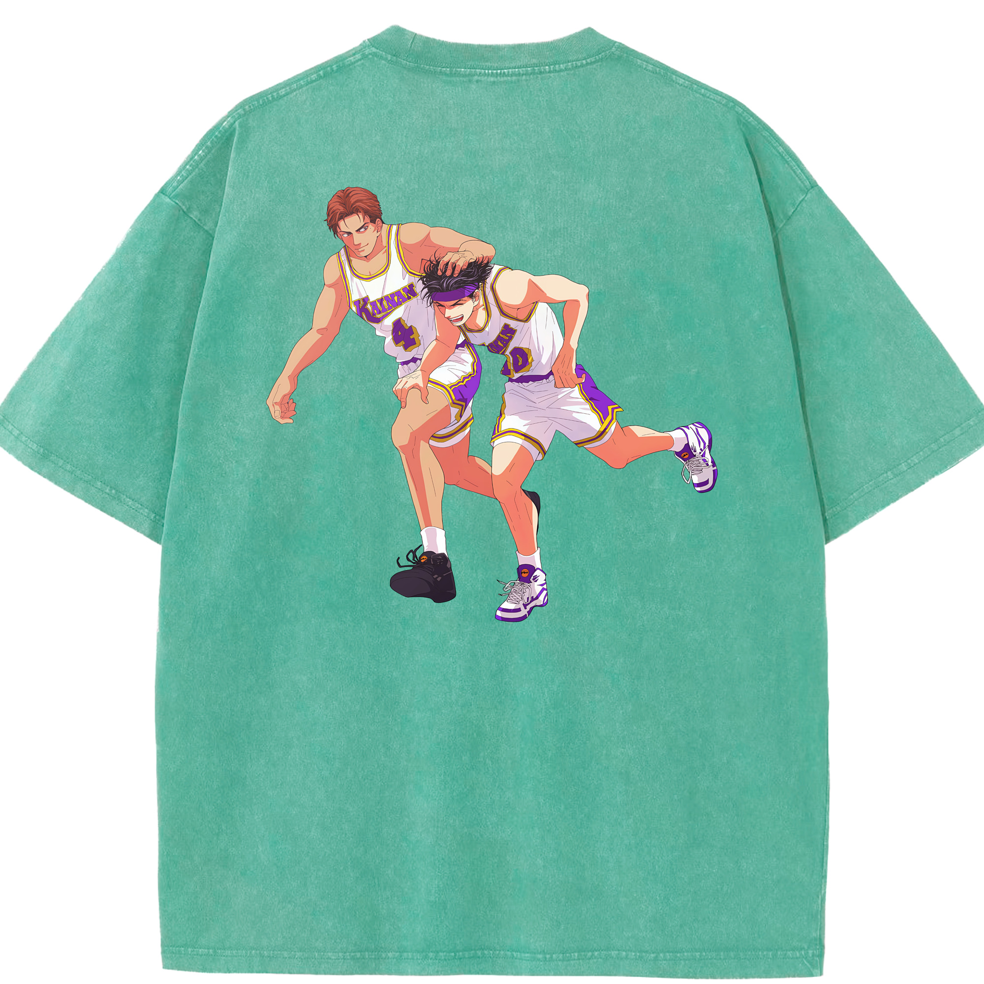（画像用） SLAM DUNK／スラムダンク 綿100% ヴィンテージ風 半袖Tシャツ（背面プリント）